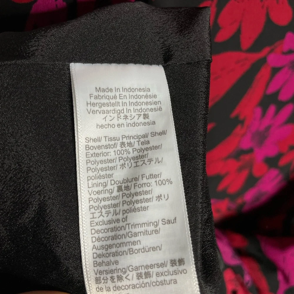 JCREW Dark Floral Chiffon Vneck Ruffle Midi Dress 8 - Picture 6 of 8